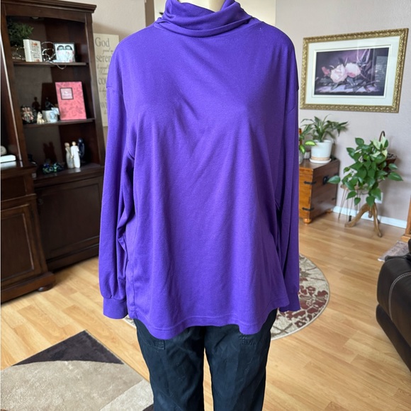JP Collection purple long sleeve turtleneck-size XXL - Picture 5 of 9